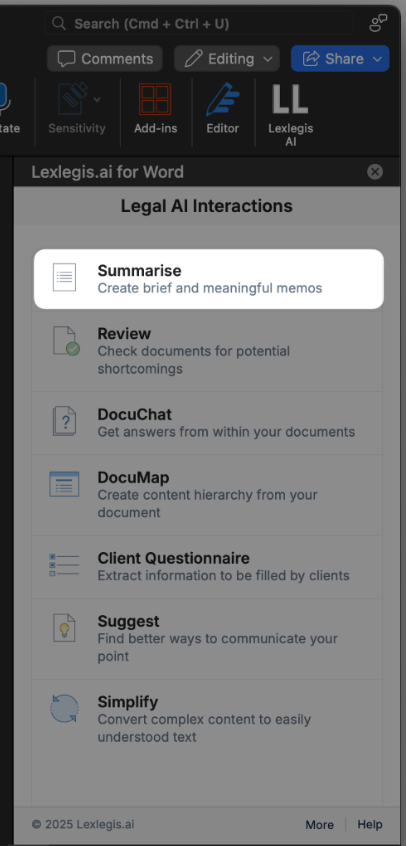 Create brief and meaningful memos of legal documents