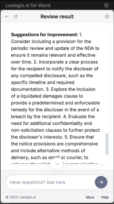 AI-powered legal reviews with Lexlegis.ai 