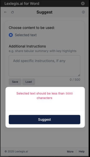 Get intelligent recommendations on how to draft legal content