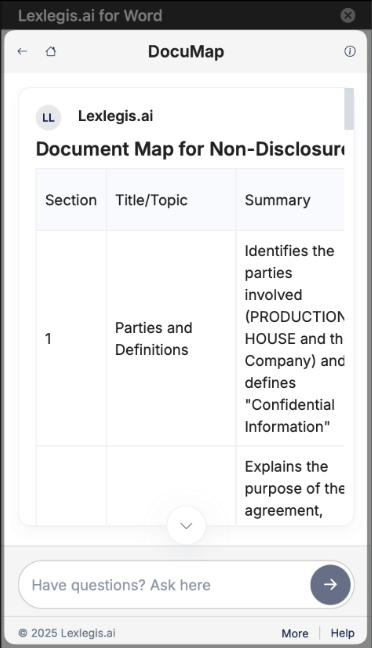 AI-powered document structuring with Lexlegis.ai Word Add-in